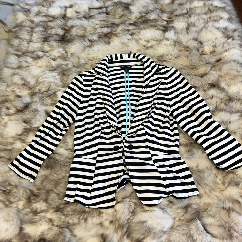 White House Black Market Striped Stretch Blazer 12